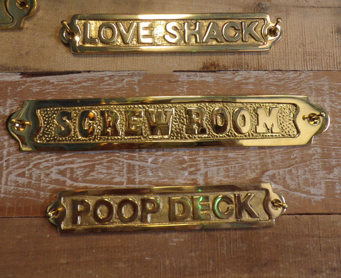 "Poop Deck" Sign